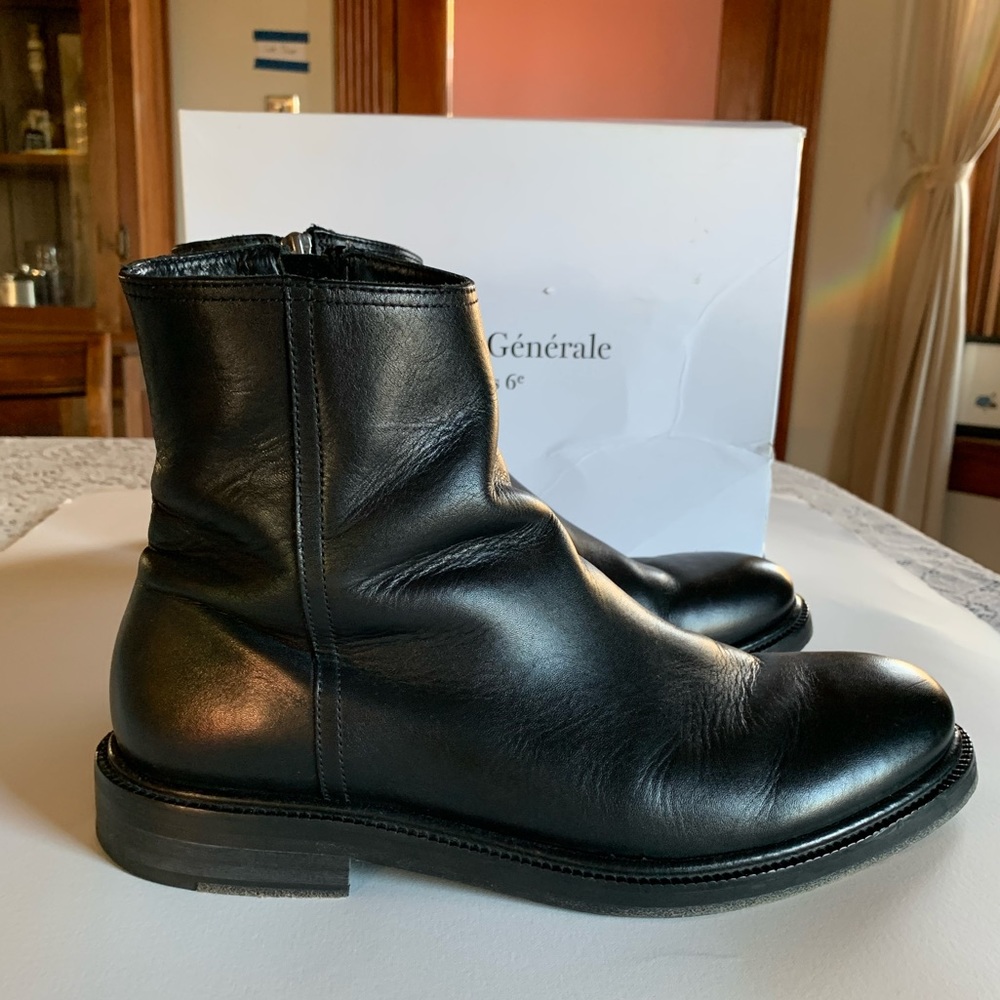 Officine Générale Leather Zip Boots